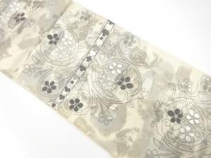 アンティーク 変わり横段に花唐草模様織り出し袋帯(材料)